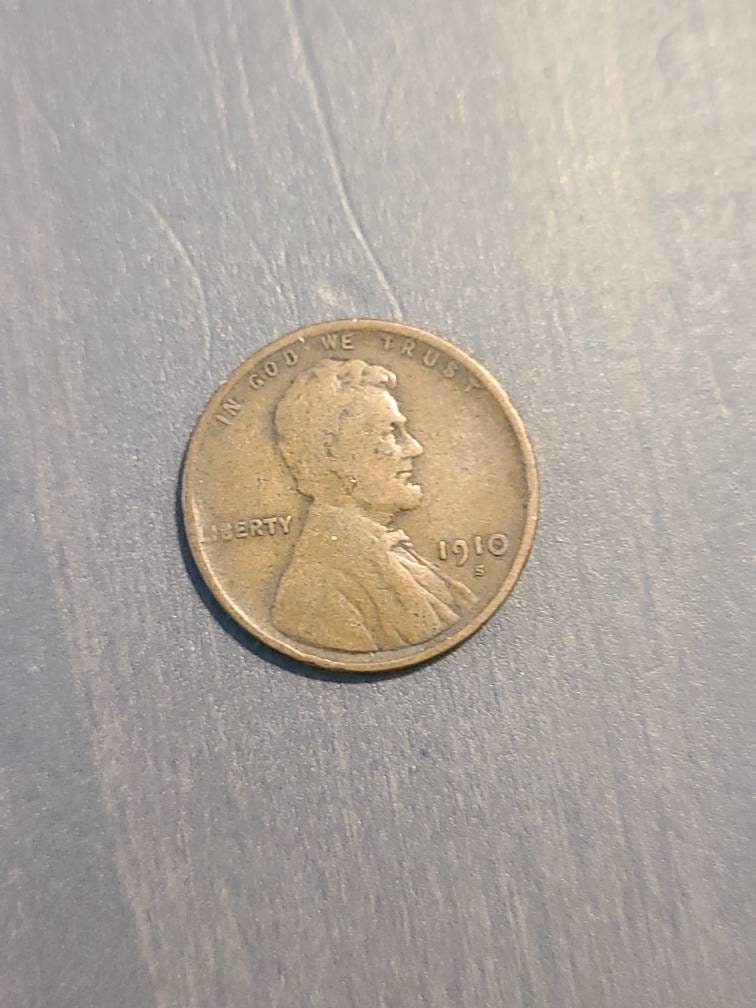 1910s Lincoln wheat penny, low mintage semi key date, very fine condition