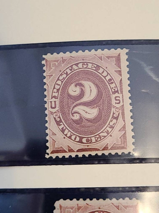 1884 two cent postage due stamp, antique postage mint unhinged fabulous condition,  us stamp collecting