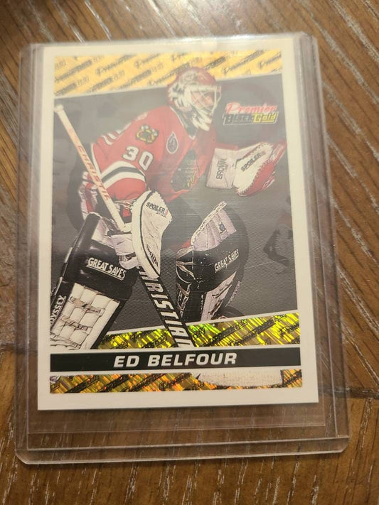 1994  ed belfour Chicago black hawks NHL hockey card