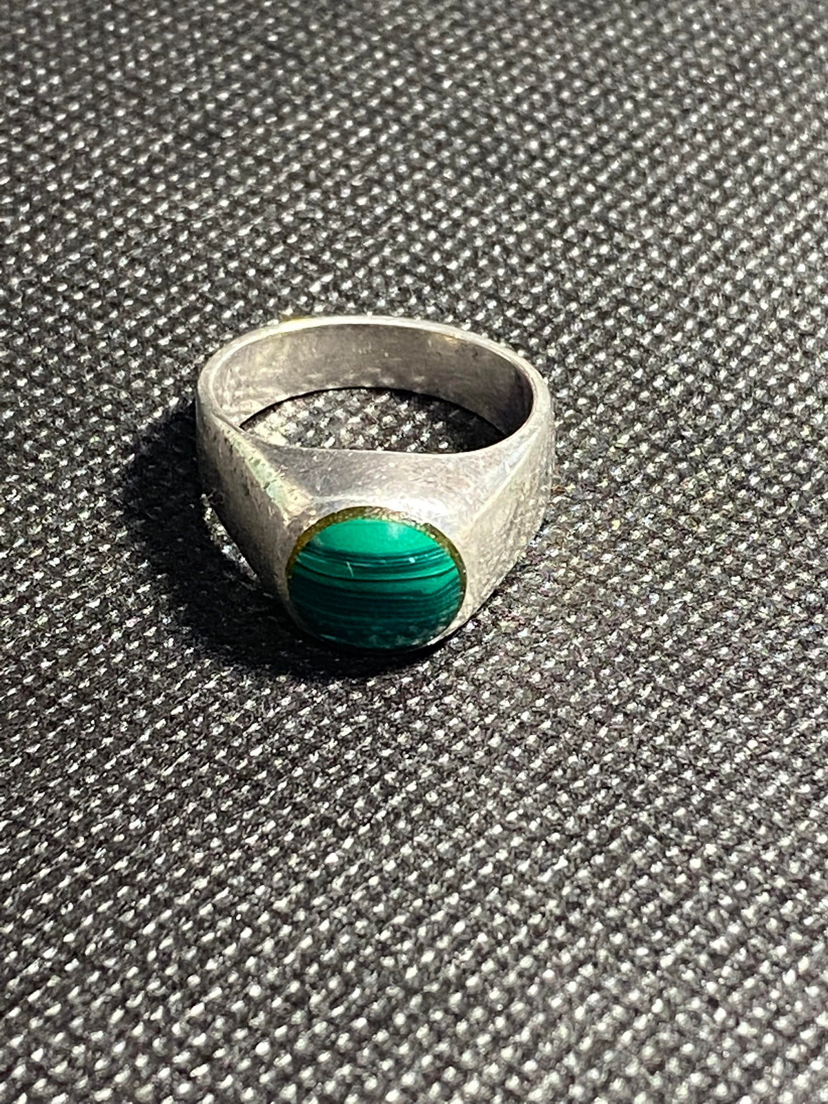 Sterling silver, handmade southwestern style, statement ring size 9.5  gifts for her  with green malachite gemstones