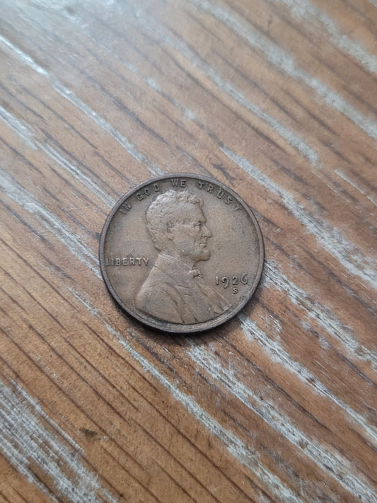 1926s semi key date lincoln wheat cent, beautiful nice example san fransisco rare coin, us collectibles