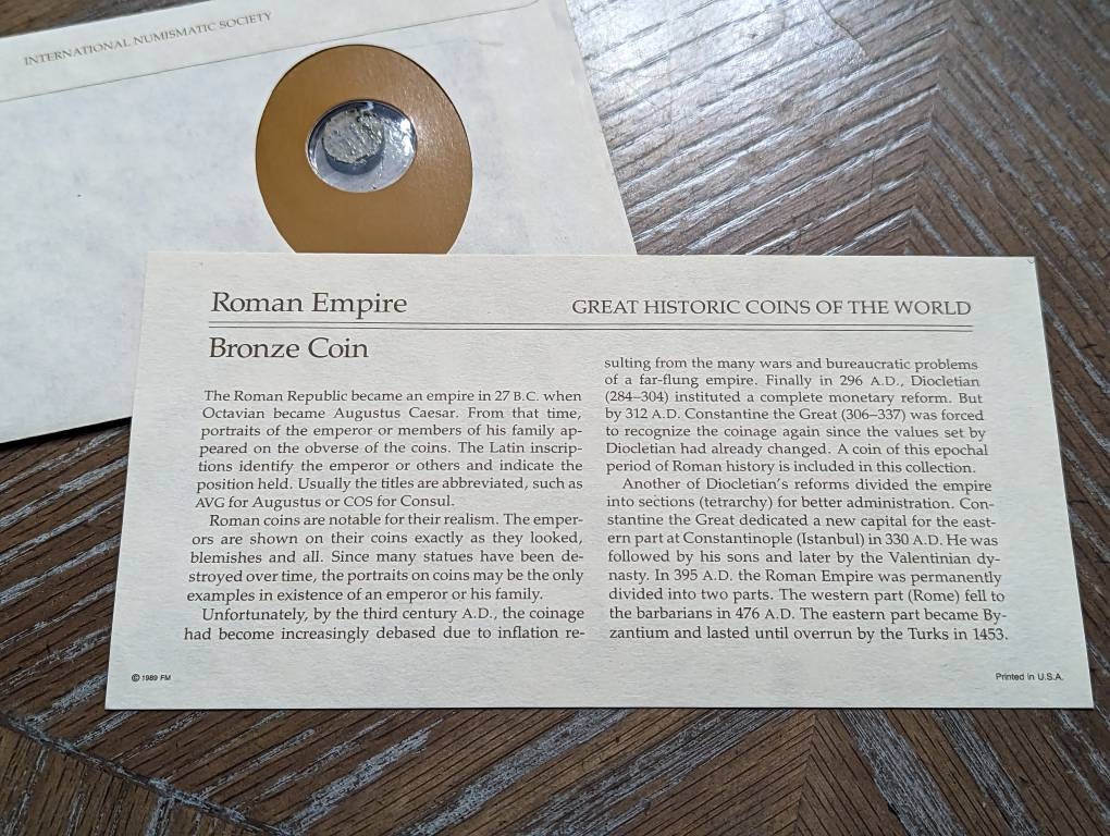 2000 year old ancient Roman coin, holy roman empire collectible coin, authentic biblical times coin, in stamp and coin collecting set