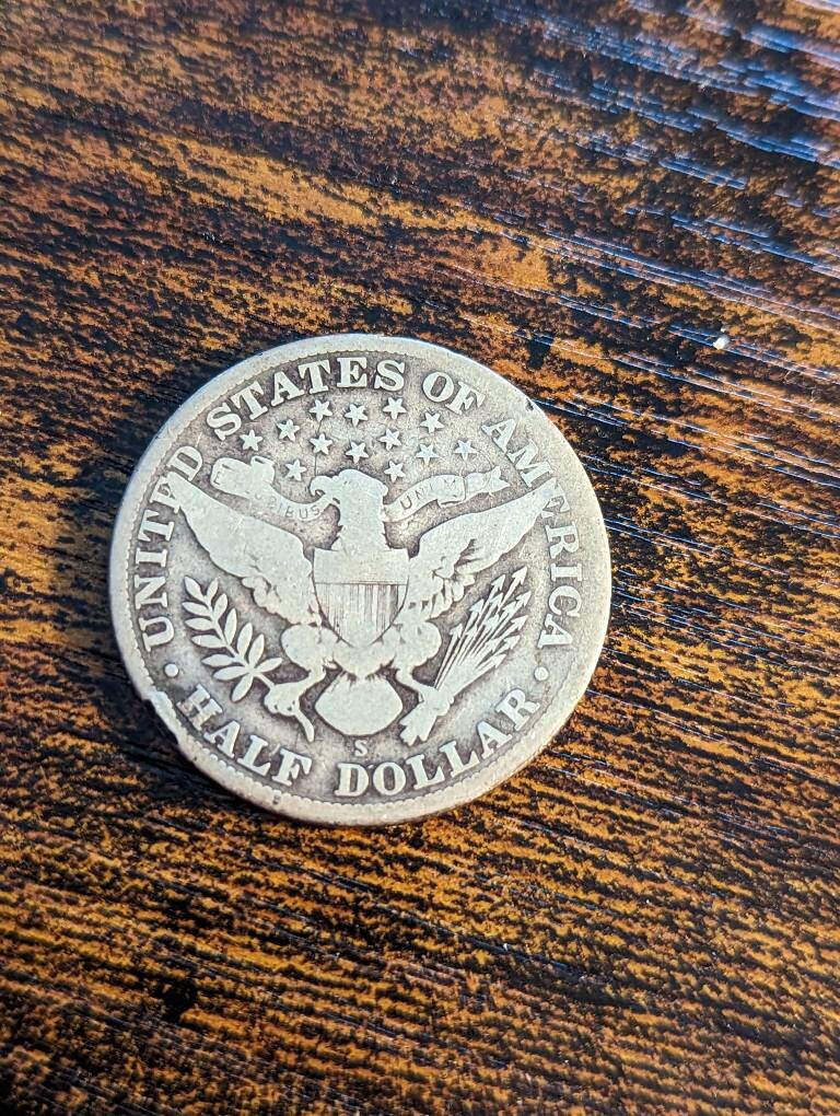 1912ss barber half dollar, semi key date very good condition, very rare date barber half with a very low mintage 90 percent silver, nice