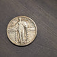 1929 standing liberty quarter, 90% silver, us coin collecting, gifts for him, very attractive
