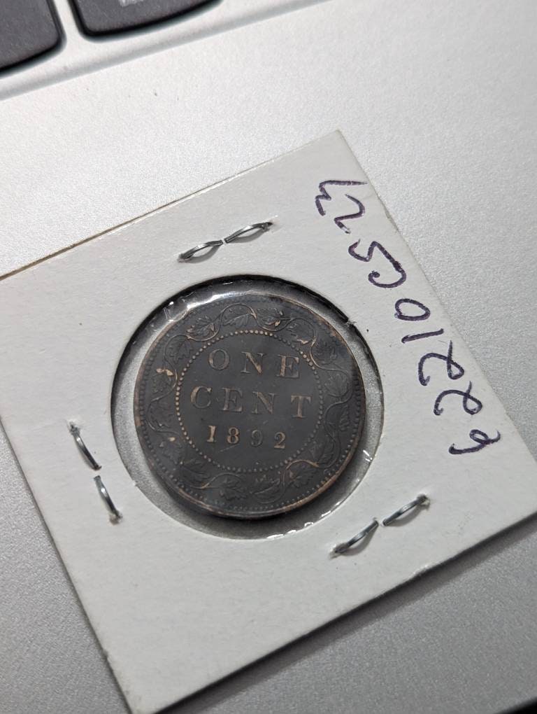 1892 Canada large cent early date queen Victoria coin