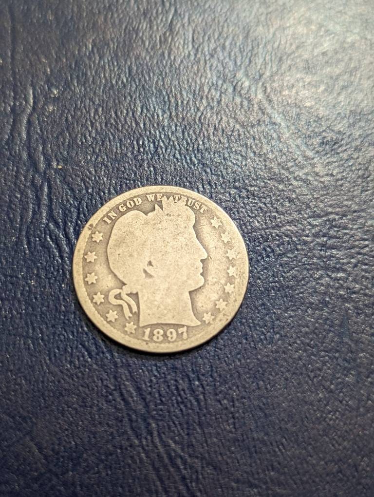 1897o key date barber quarter, rare very low mintage new Orleans silver coin collecting