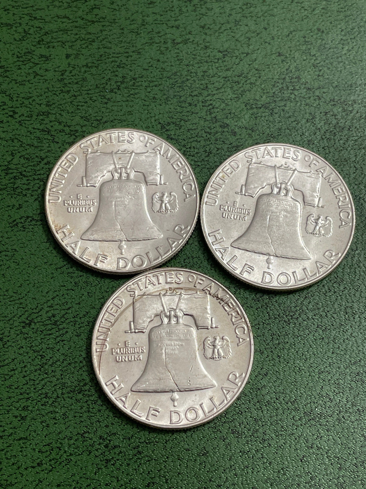 3 1963 Silver half dollars