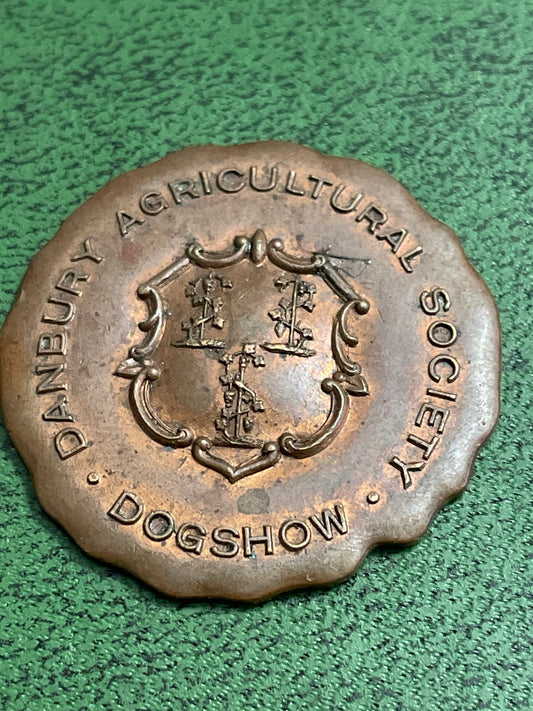 Antique Danbury agriculture society dogshow medal