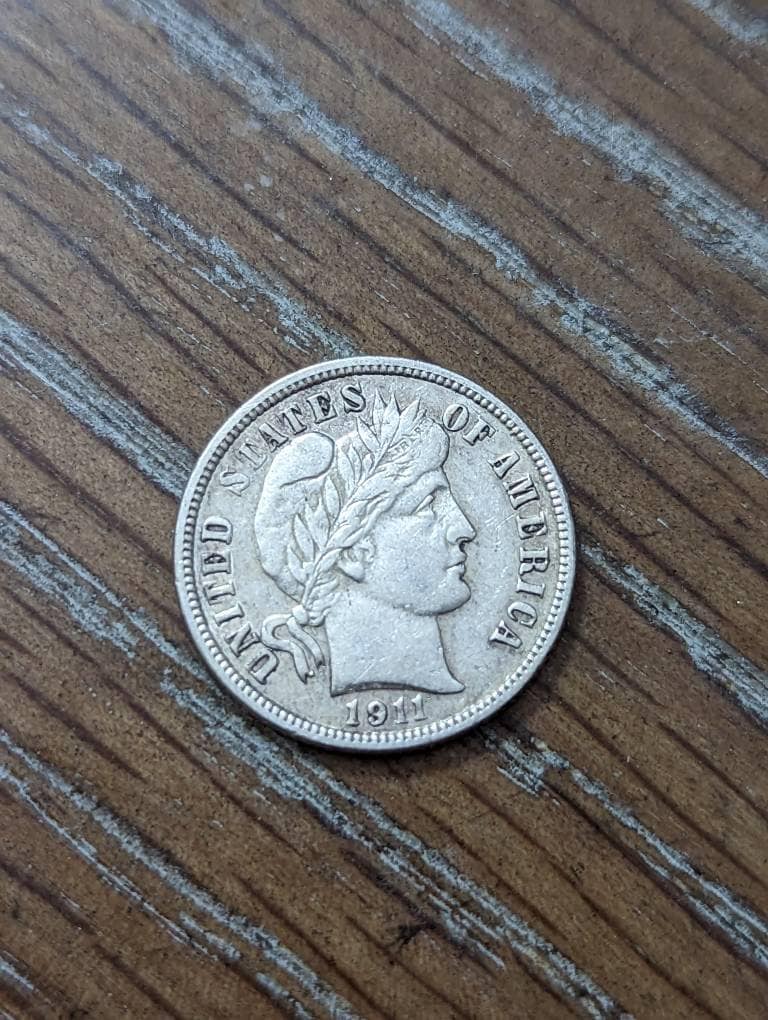 Barber silver dime random dates old silver coin collecting, gifts for him, you get one nice condition barber silver dime, pick your grade