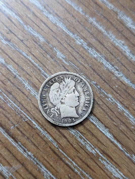 Barber silver dime random dates old silver coin collecting, gifts for him, you get one nice condition barber silver dime, pick your grade