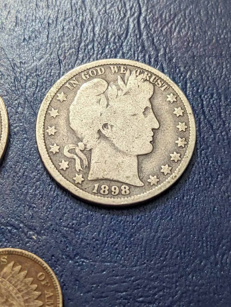 Two 1800s barber half dollar lot, plus bonus 1860 Indian head cent