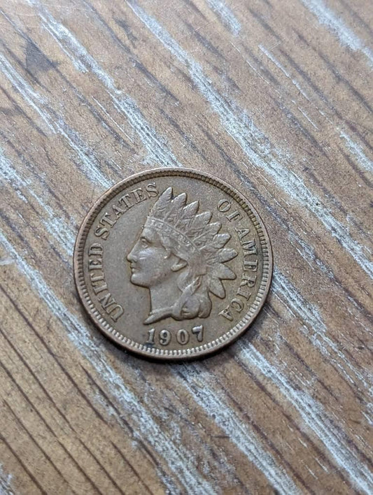 1890s-1908 indian head cent, one very fine/ extra fine antique penny, us coin collecting, one nice Indian head penny from my collection