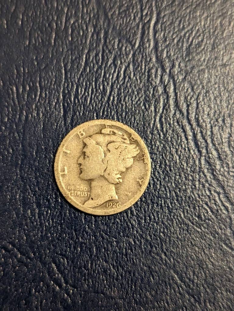 1926s San Francisco mercury dime, better  date coin, rare nice condition antique American coin