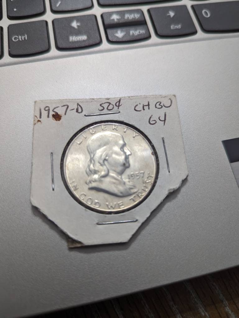 1957d Franklin half dollar