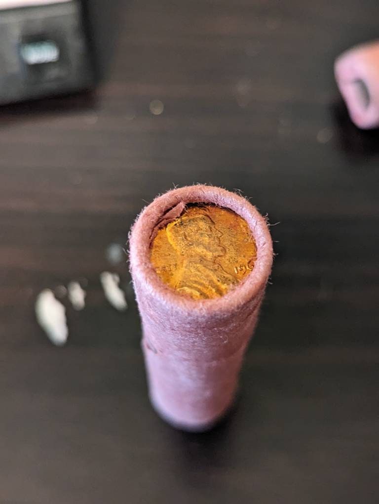 1965 original  sealed Lincoln penny roll, gem Uncircumcised coins!