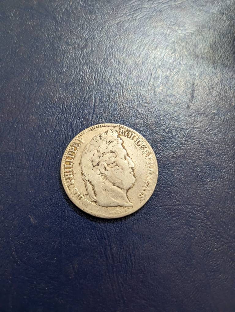 1836b French 5 francs silver world coin