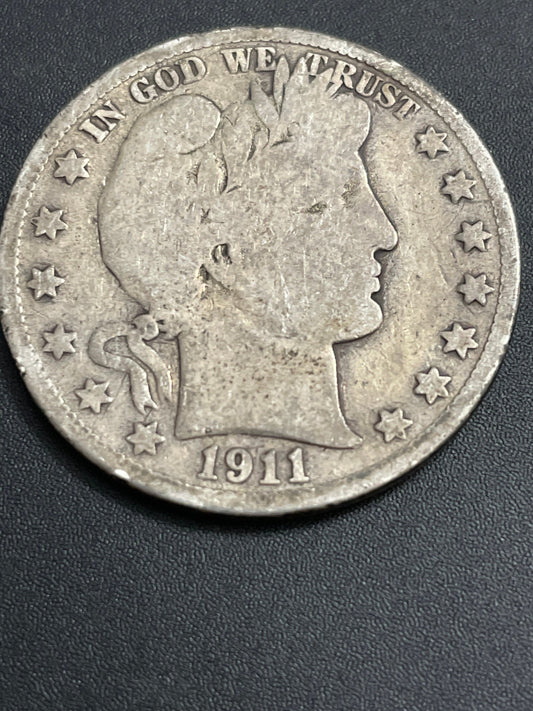 1911s barber Silver Half Dollar