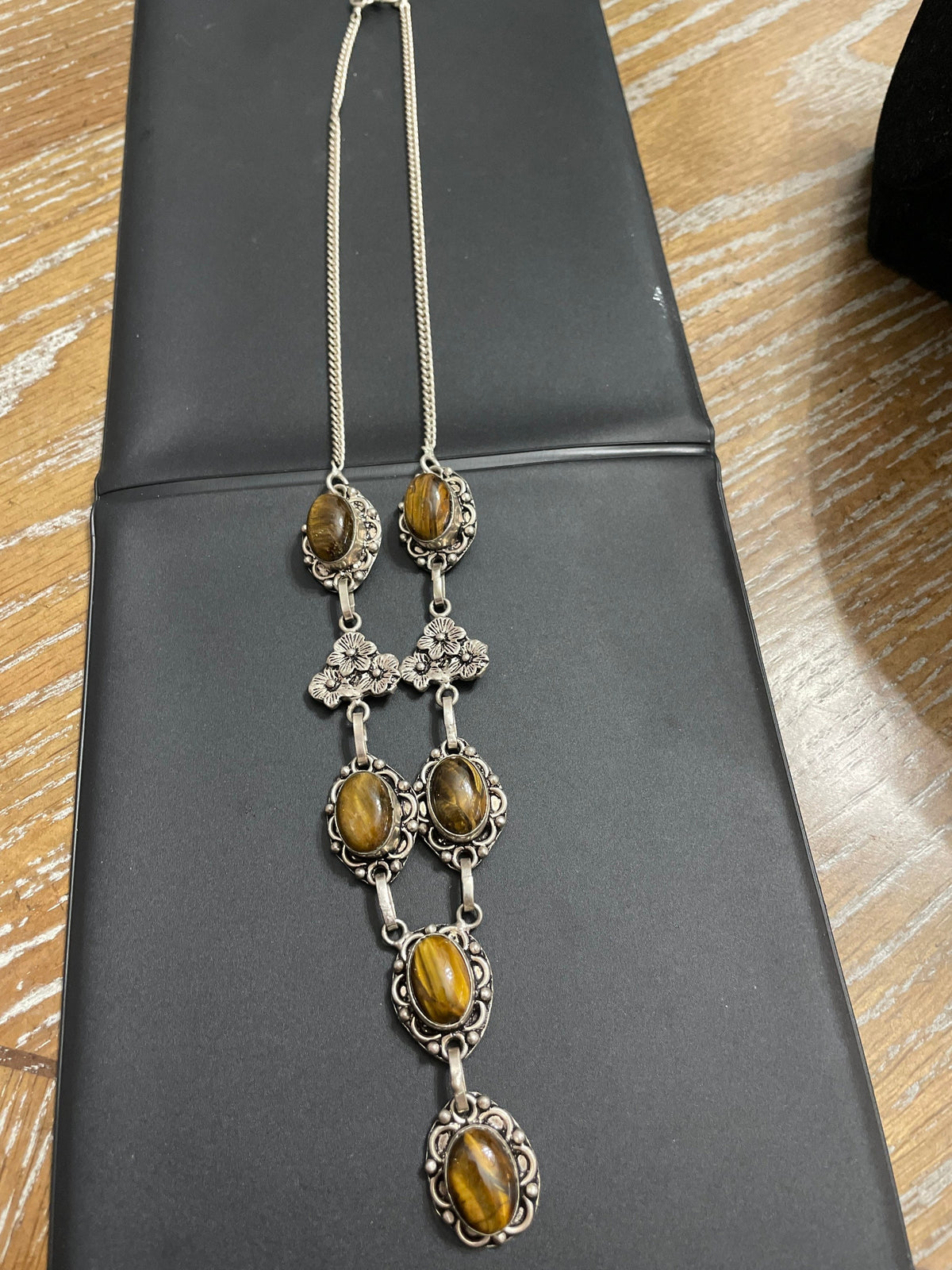 Silver Tiger Eye Necklace