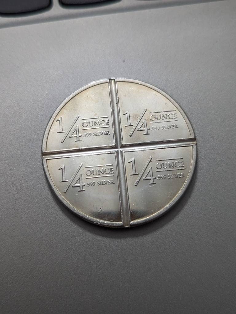 1 oz stage coach  Silver Round BU (1/4 oz Divisible) - Vintage .999 Silver bullion